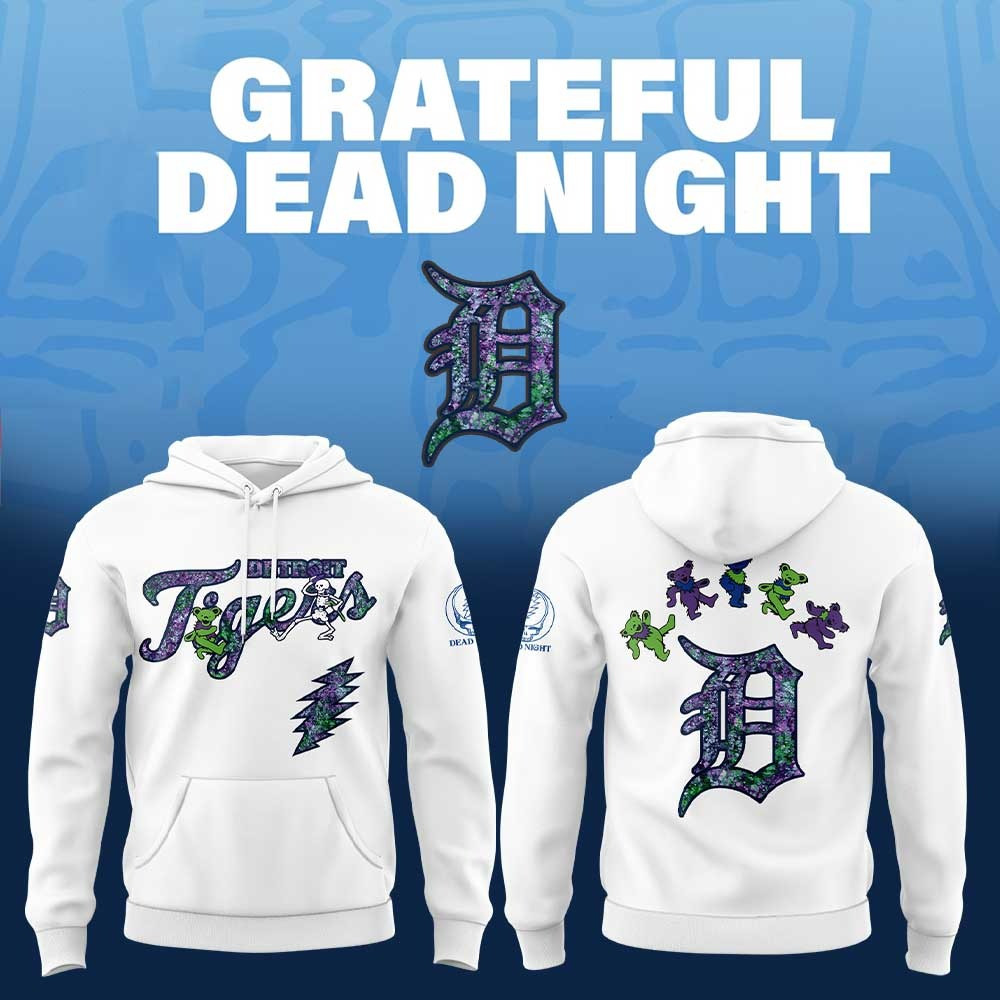Detroit Tigers Grateful Dead Night Hoodie Unique Fan Merch Detroit Tigers Gifts For Him