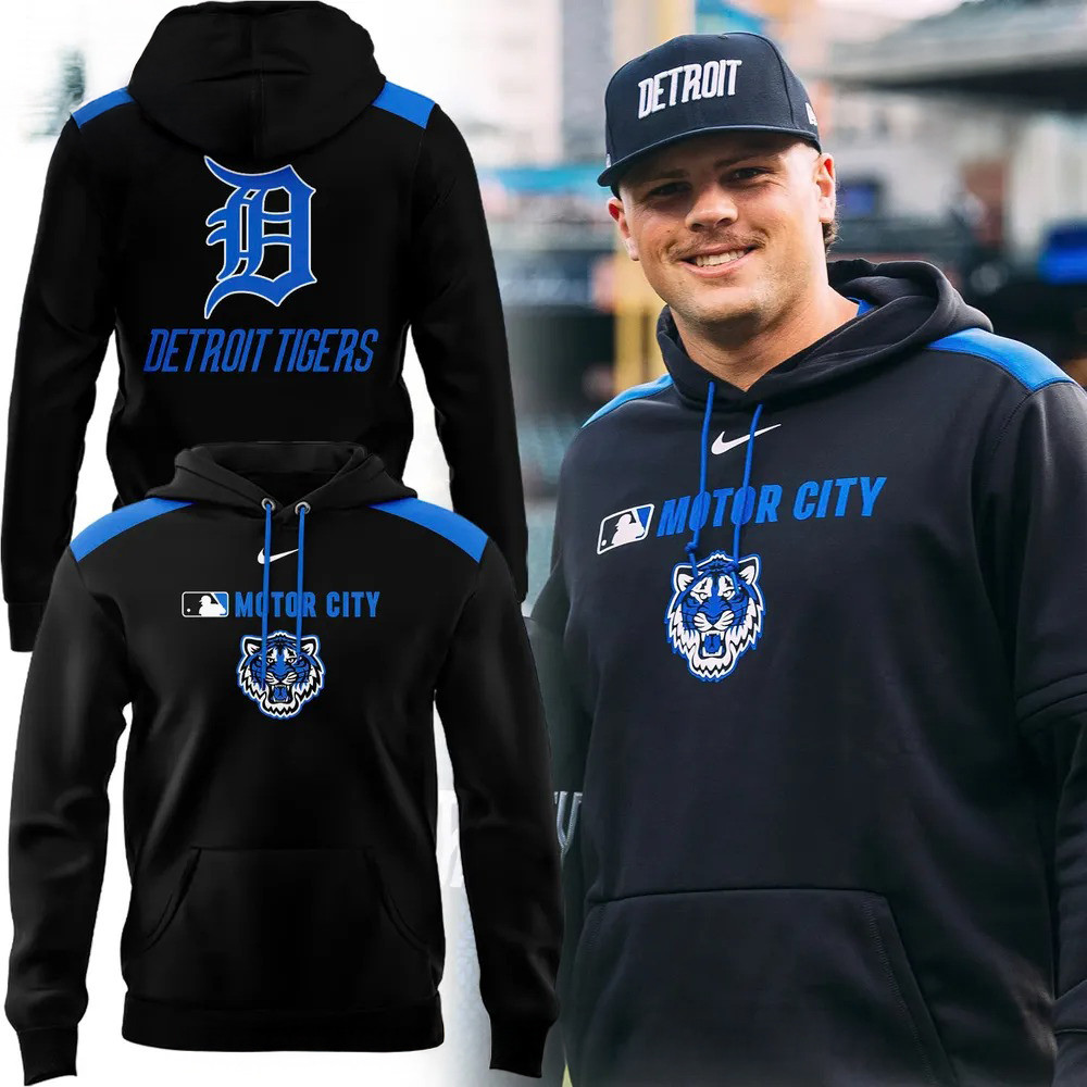 Detroit Tigers Motor City Hoodie Presents For Baseball Lovers