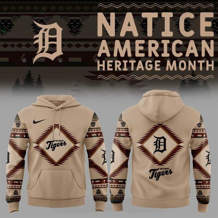 Detroit Tigers Native American Hoodie Presents For Baseball Lovers