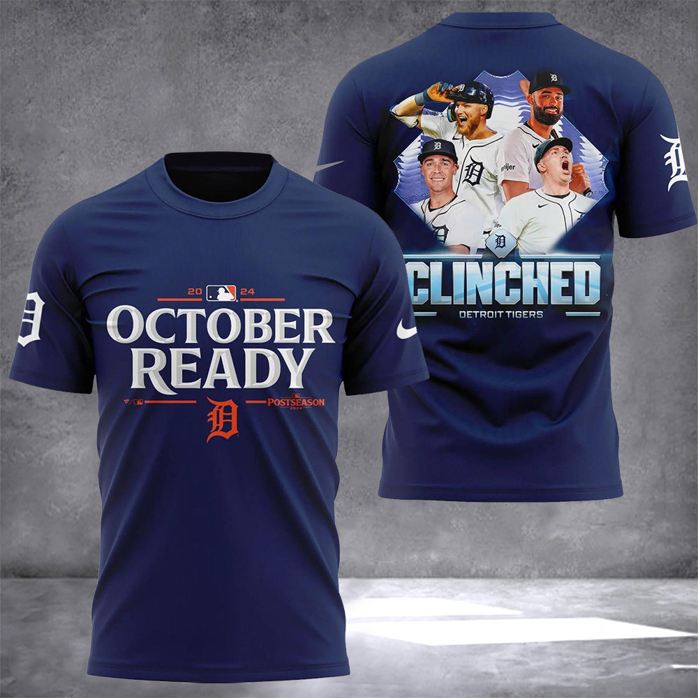 Detroit Tigers October Ready Shirt 2024 Season Detroit Tigers T-Shirt Fan Gift Ideas