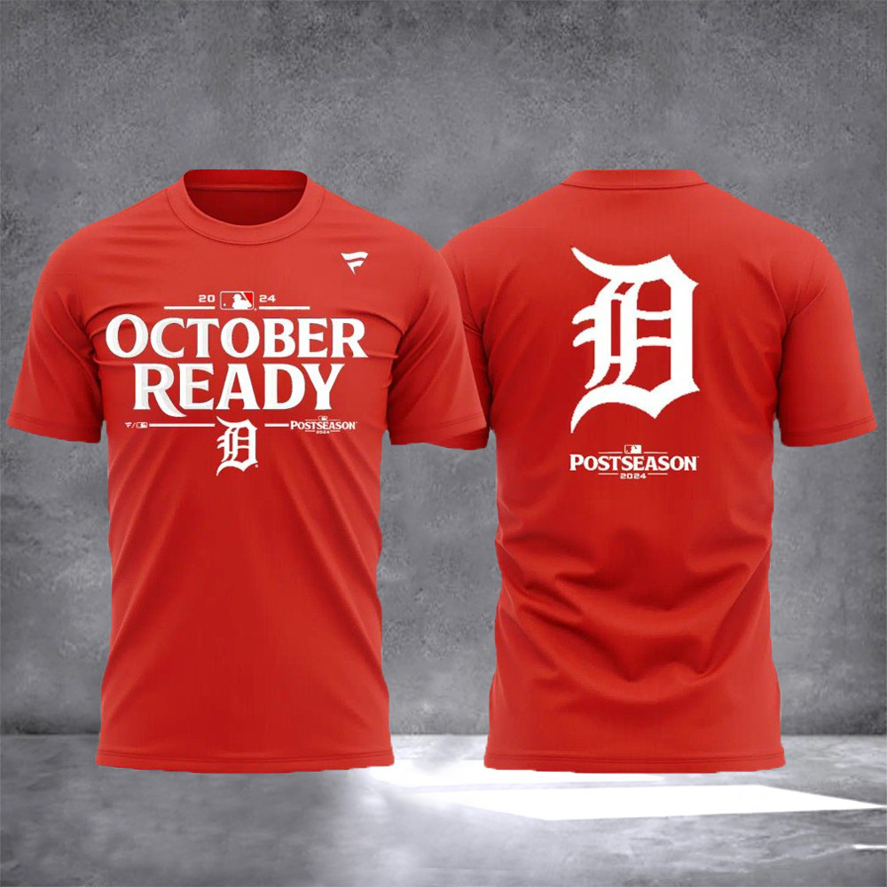 Detroit Tigers October Ready Shirt Season 2024 October Ready Tigers T-Shirt Gifts For Fans
