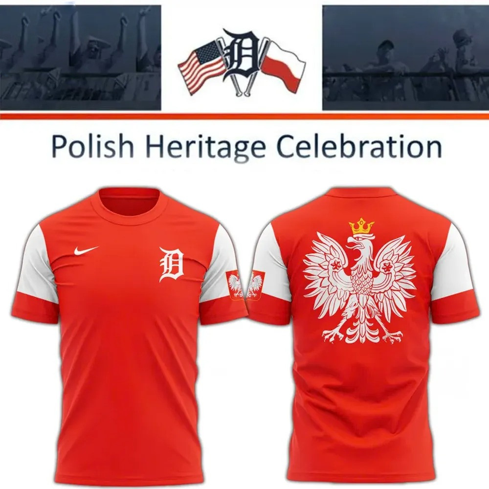 Detroit Tigers Polish Heritage Celebration T-Shirt Best Gift For Golfer Dad