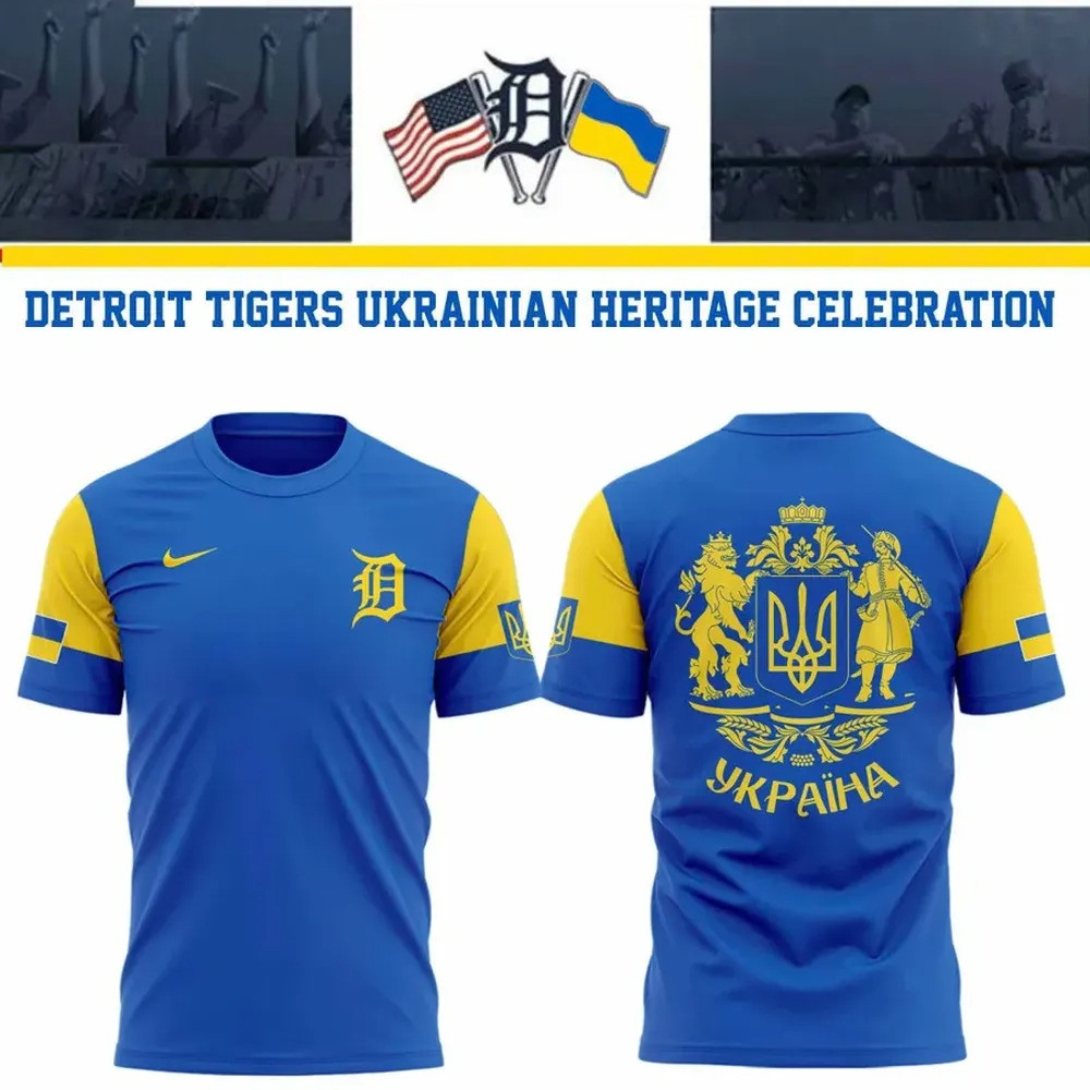 Detroit Tigers Ukrainian Heritage Celebration T-Shirt Best Gift For Golfer Dad