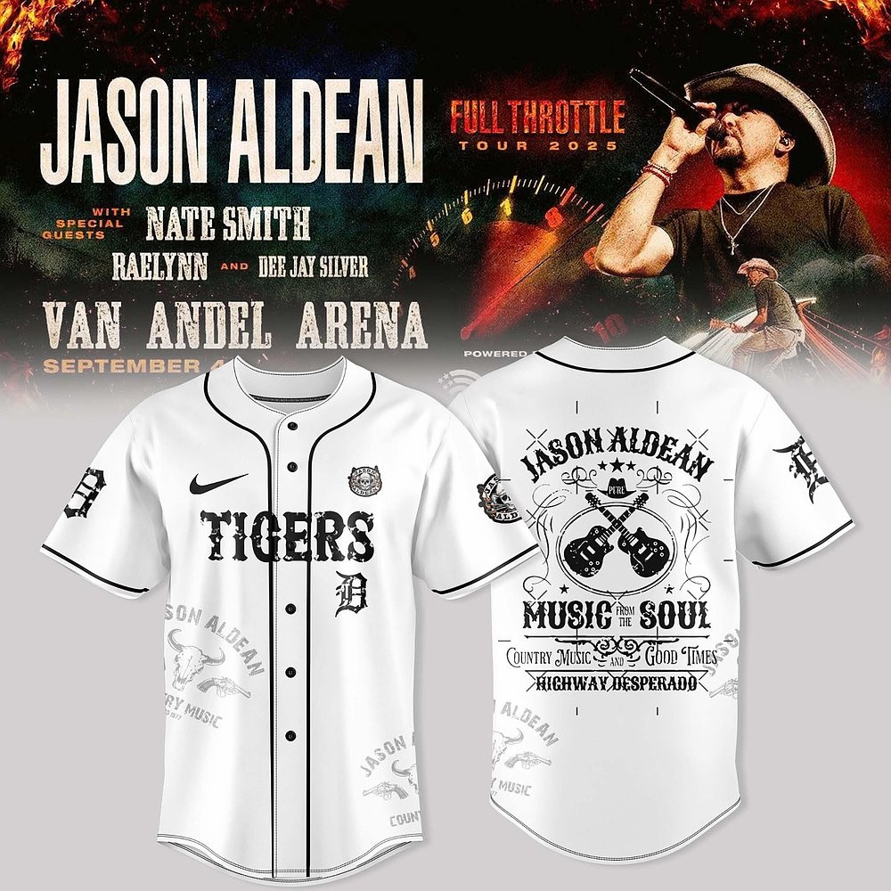 Detroit Tigers x Jason Aldean Limited Edition Jersey 2025 Perfect Gift For Baseball Supporters