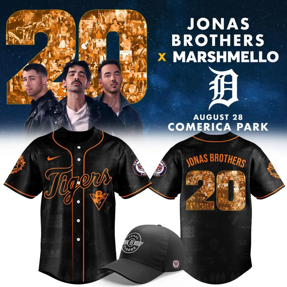 Detroit Tigers X Jonas Brothers X Marshmello Limited Edition Baseball Jersey Unique Baseball Gifts For Fans