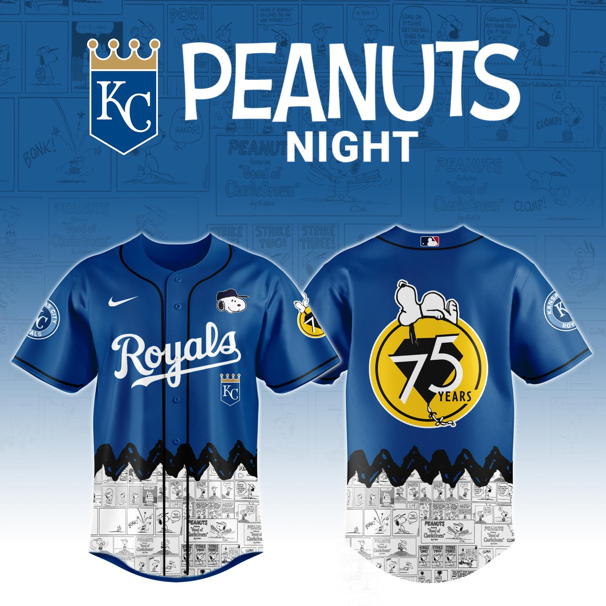 Detroit Tigers x Peanuts Night Jersey 2025 Baseball Player Gift Ideas
