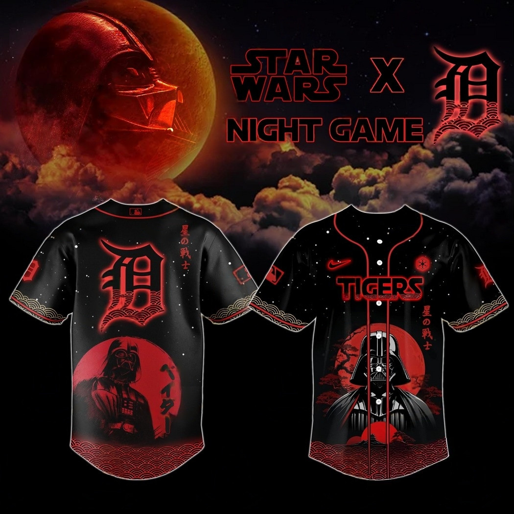 Detroit Tigers x Star Wars Night Game Baseball Jersey Gifts For Baseball Lovers