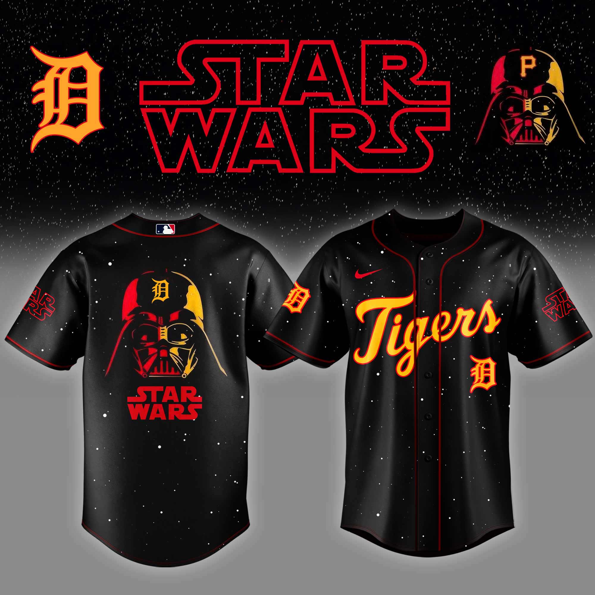 Detroit Tigers x Stars Wars Night Baseball Jersey Gift Ideas For Baseball Players