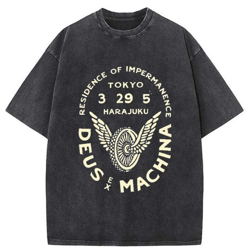 Deus Ex Machina Tokyo Washed T-Shirt Retro Humor Outfit Idea Gifts For Besties