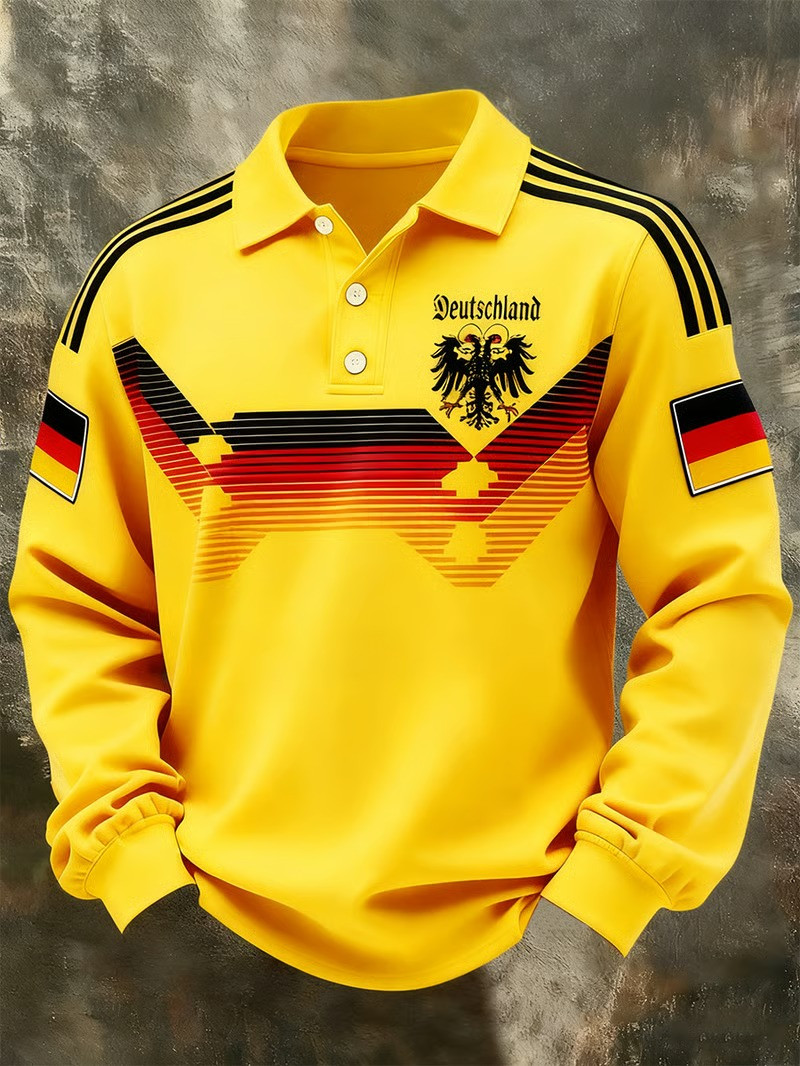 Deutschland Germany Long Sleeve Polo Shirt World Cup 2026 Fan Gear Soccer Merch Gift For Fans