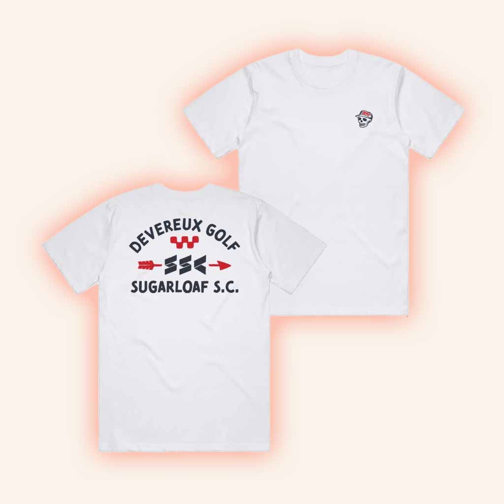 Devereux Golf Merch Sugarloaf X Devereux Skull Caddie T-Shirt Birthday Gift Ideas For Him