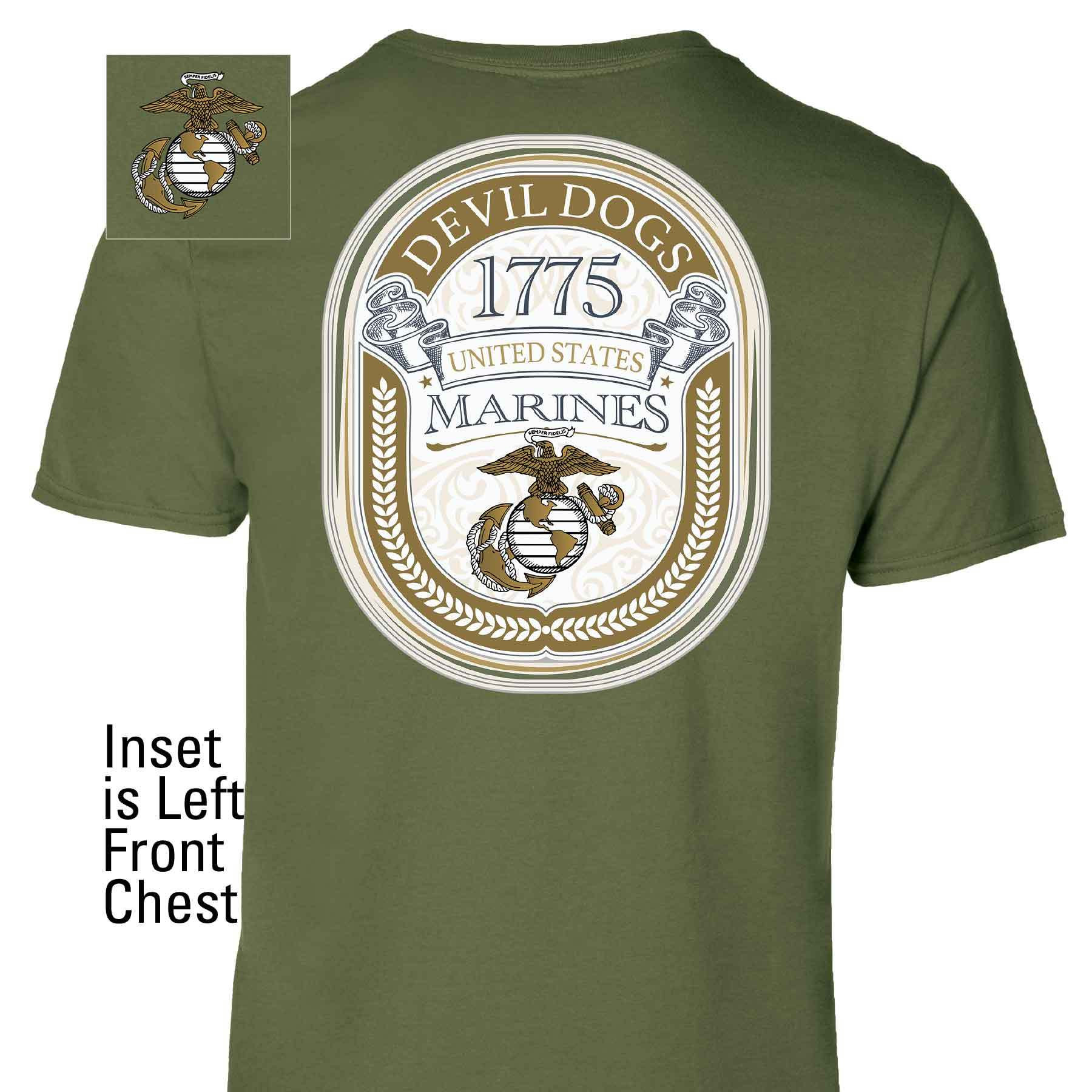 Devil Dog Since 1775 USMC Shirt US Marine Corps T-Shirt Gifts For Father