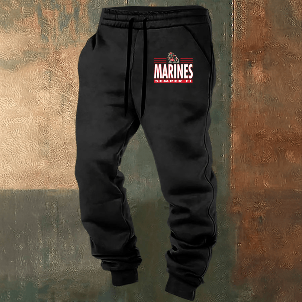 Devil Dog USMC 250th Anniversary Black Sweatpants Semper Fi Usmc Merch Gifts For Us Marines