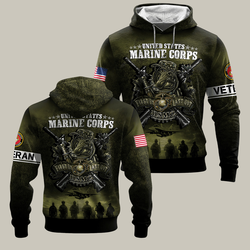 Devil Dog USMC 250Th Anniversary Hoodie Born To Fight US Marines Merch Unique USMC Gifts