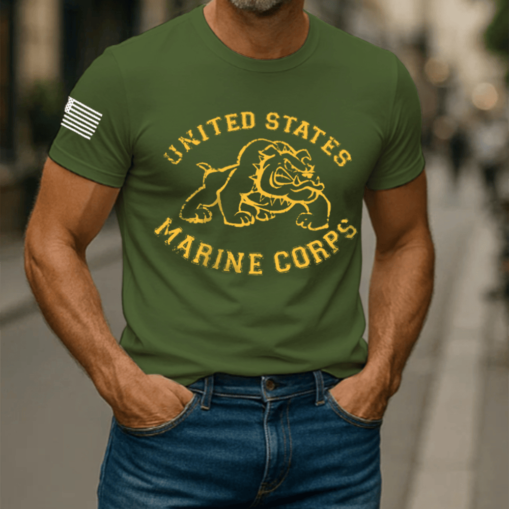 Devil Dog USMC Red Bulldog Red T-Shirt Marines Clothing Unique Marine Corps Gifts