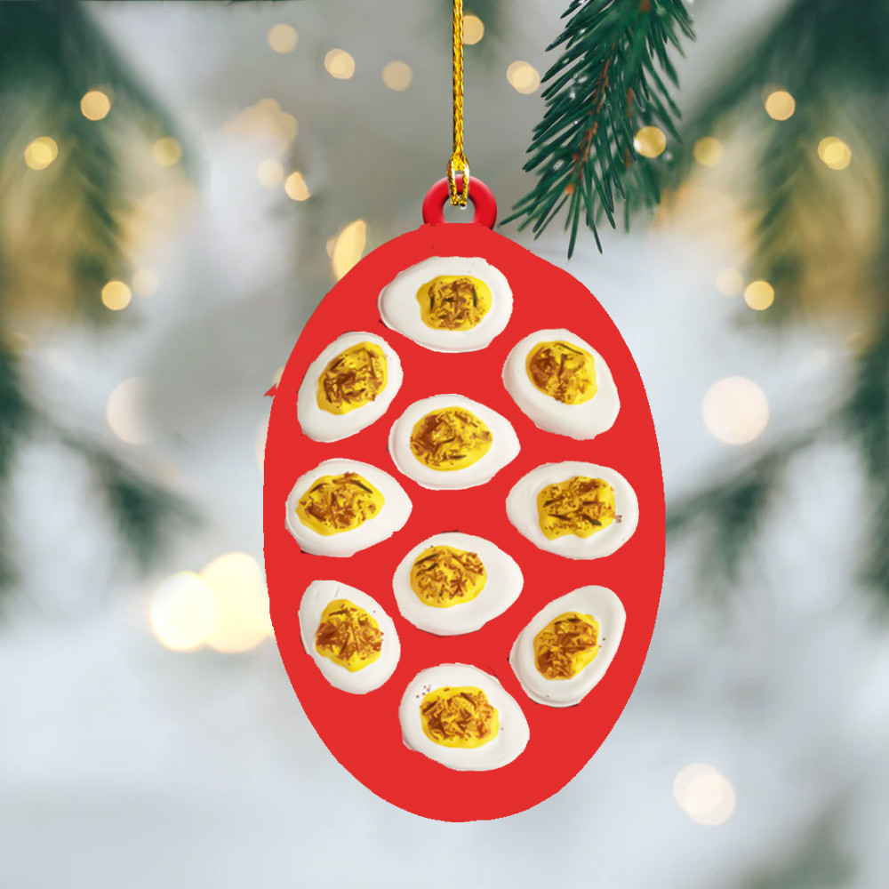 Deviled Egg Ornament 2024 Deviled Egg Christmas Ornament Decoration Gift Ideas
