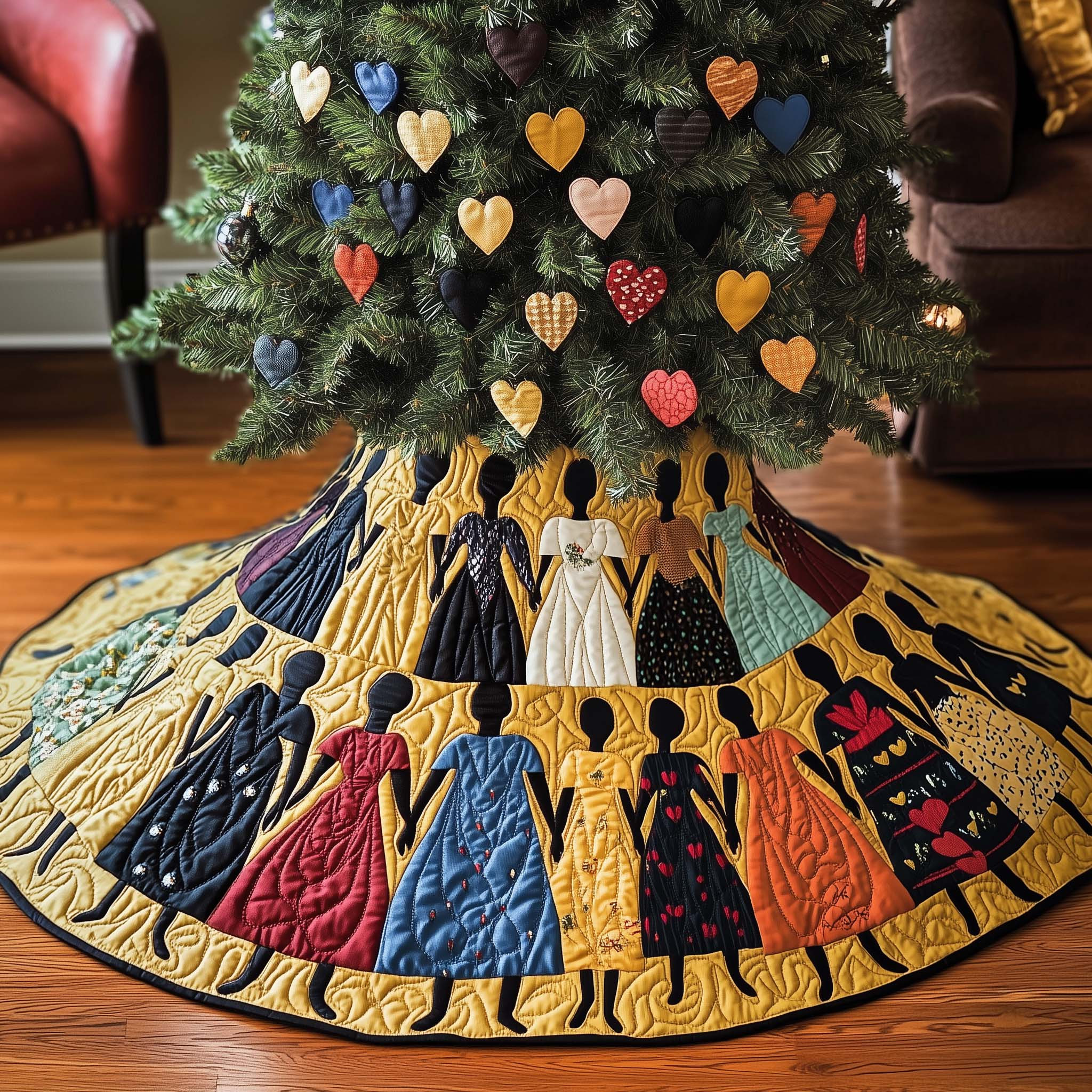 Devine Legacy Roots Quilted Tree Skirt Xmas Tree Skirt Christmas Gifts For Mom