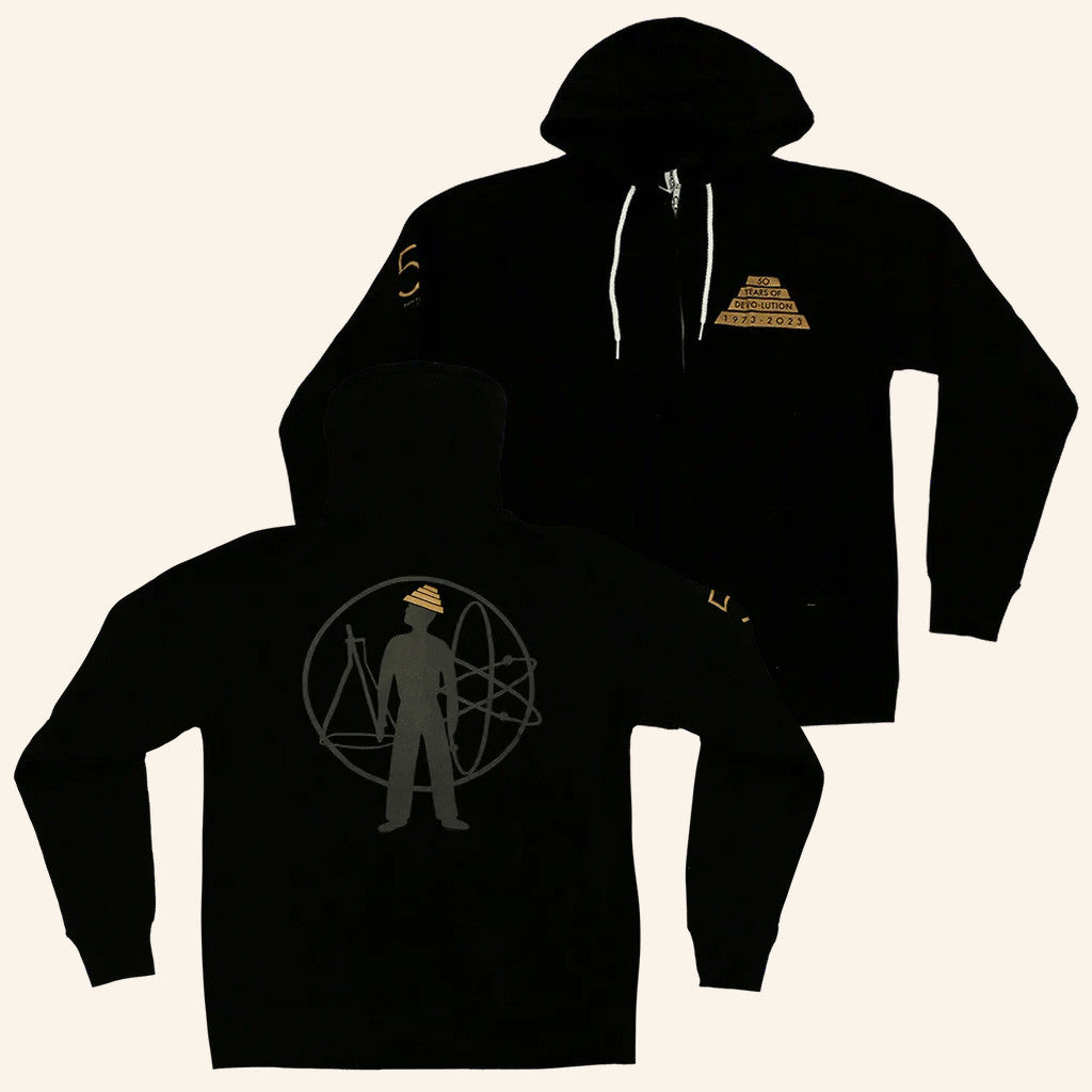 Devo Merch 50 Years Of Devolution Zip Up Hoodie Gifts For Him