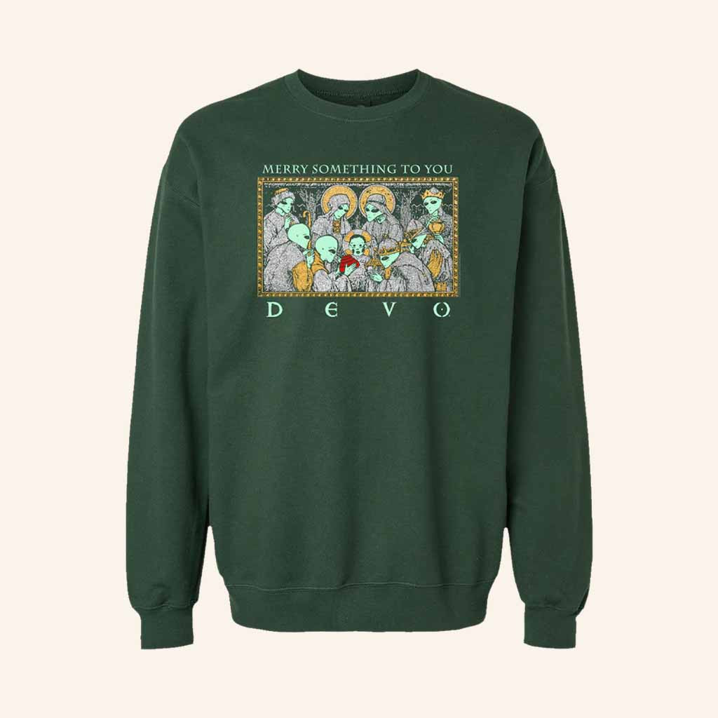 Devo Merch DEVOlved Nativity Merry Something To You Sweatshirt Christmas Gifts For Friend