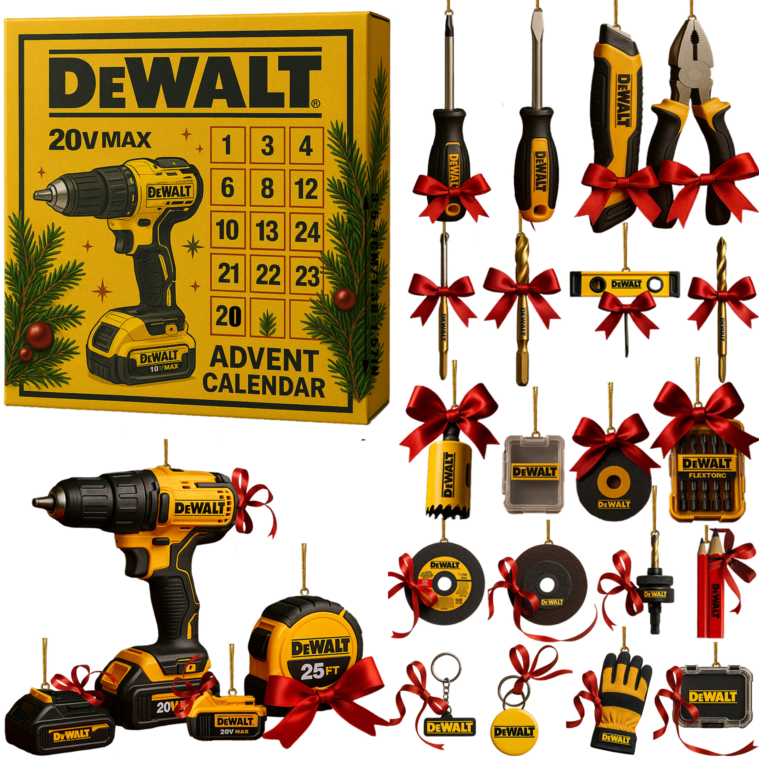 Dewalt Advent Calendar Xmas Calendar Countdown Christmas Gifts For Machanic