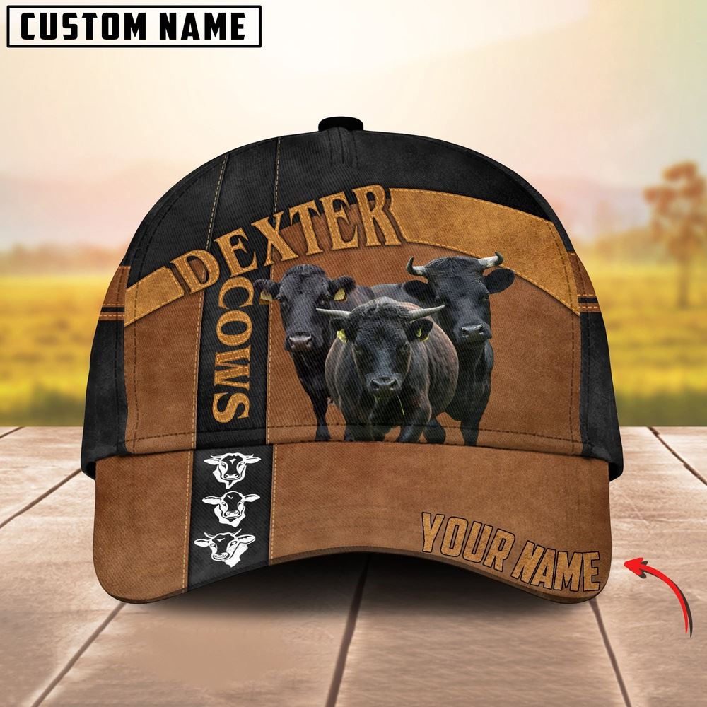 Dexter Black Traffic Line Leather Pattern Customized 3D Cap Farm Cap Farmer Baseball Cap Gift For Farmer