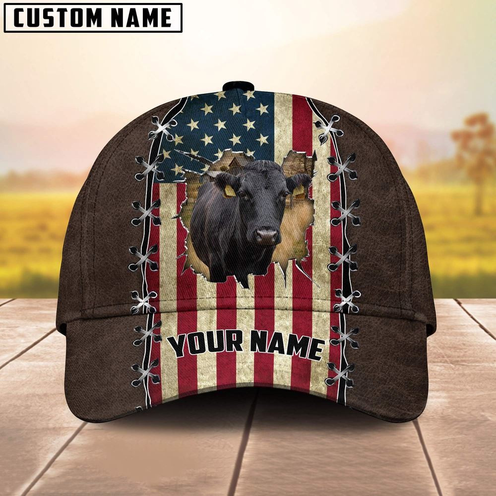 Dexter Flag Customized Name Denim Cap Farm Cap Farmer Baseball Cap Gift For Farmer