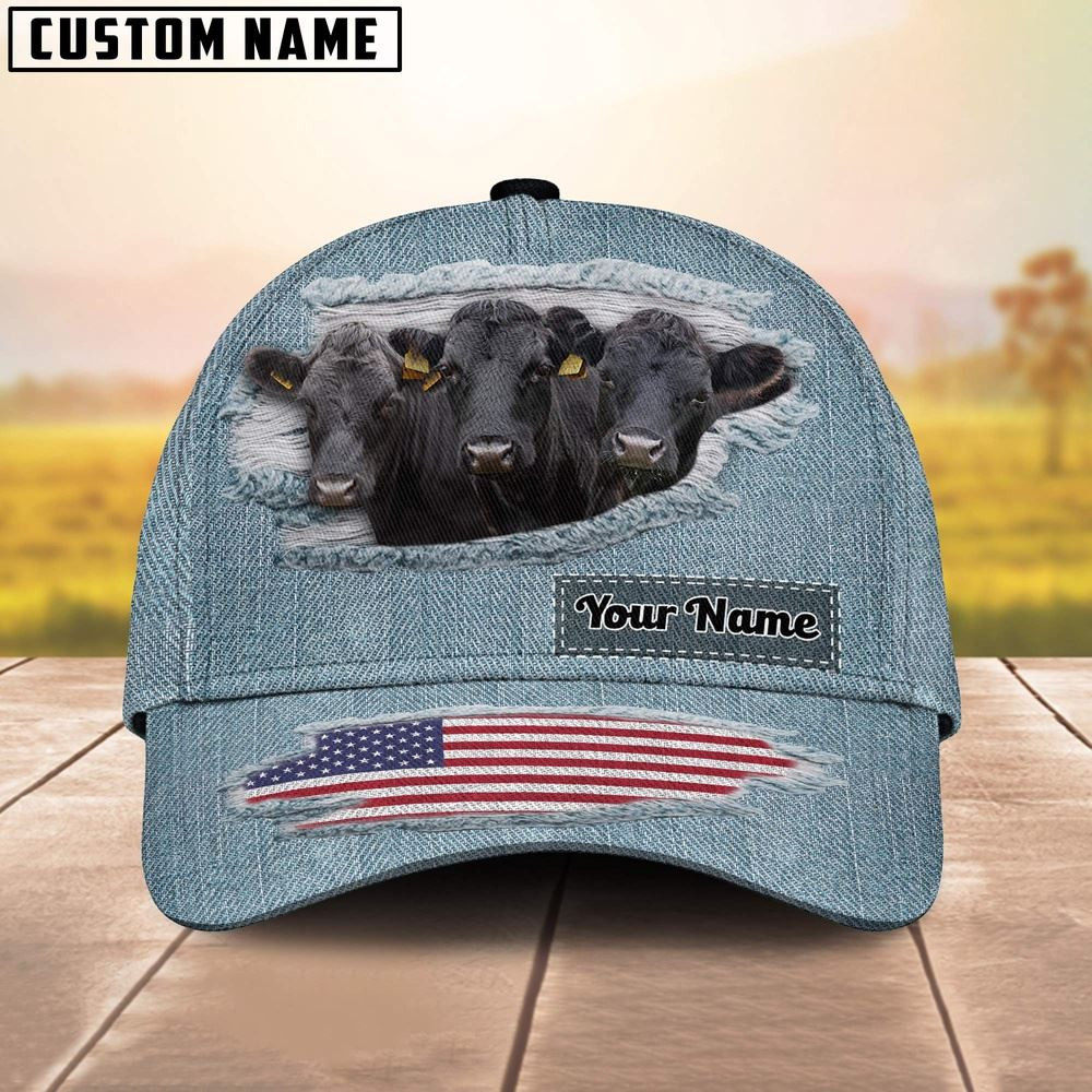 Dexter Jeans Pattern Customized Name Cap Farm Cap Farmer Baseball Cap Gift For Farmer