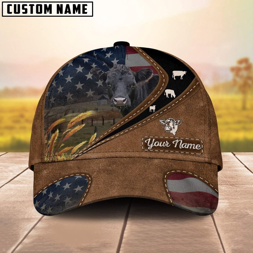 Dexter Leather Pattern American Customized Name Cap Farm Cap Farmer Baseball Cap Gift For Farmer