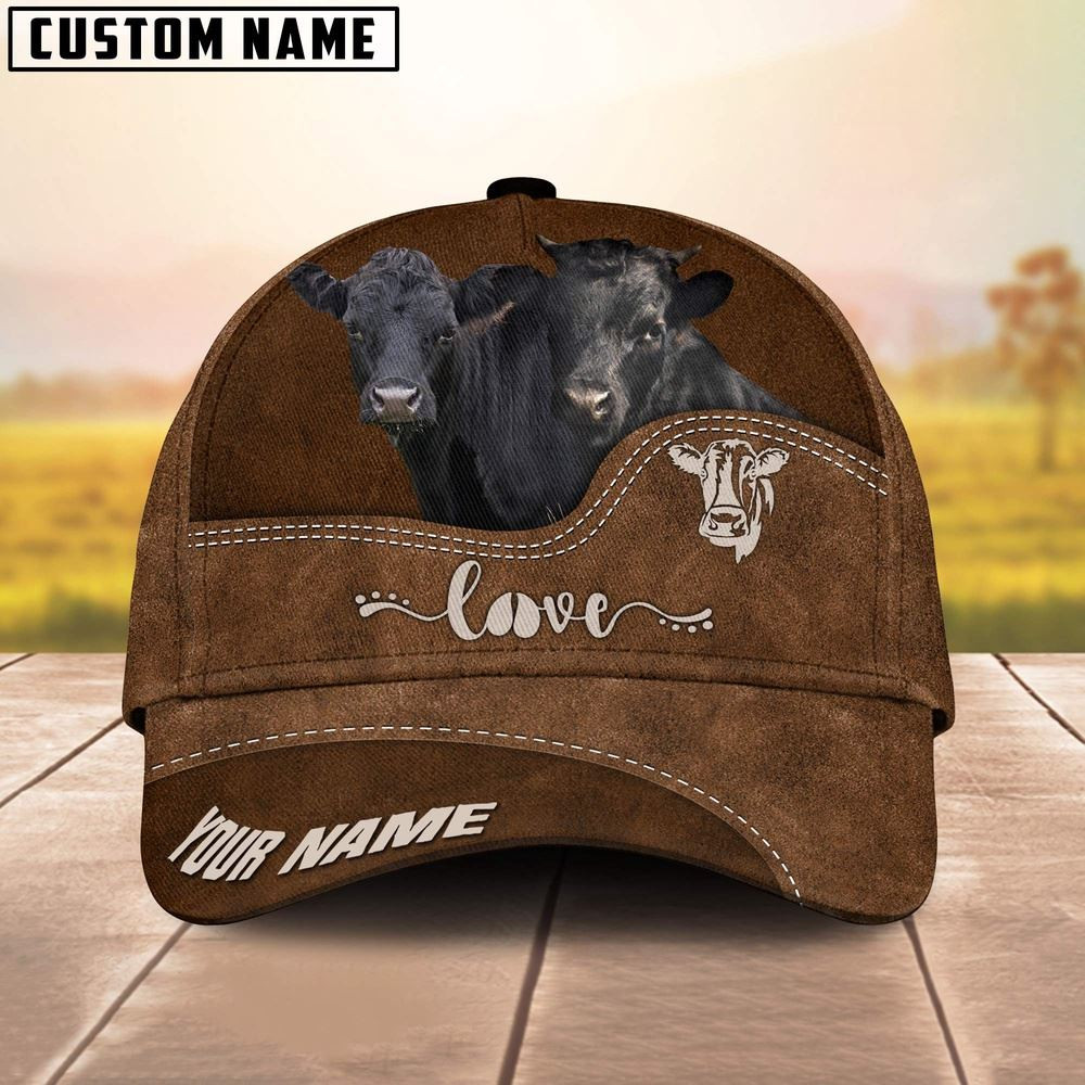 Dexter Love Leather Pattern Customized Name Cap Farm Cap Farmer Baseball Cap Gift For Farmer