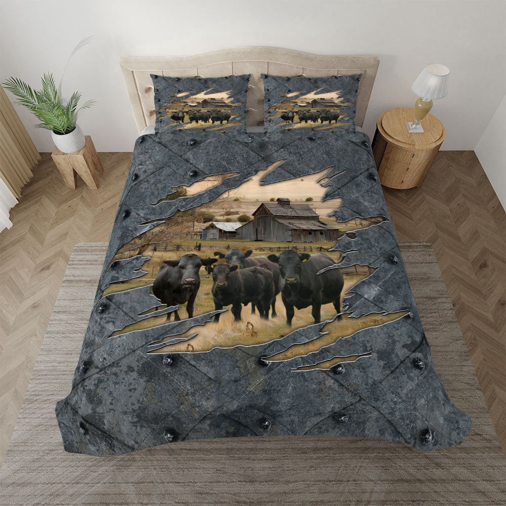 Dexter On The Farm Customized Name Bedding Set  Farm Bedding Set Anniversary Gifts