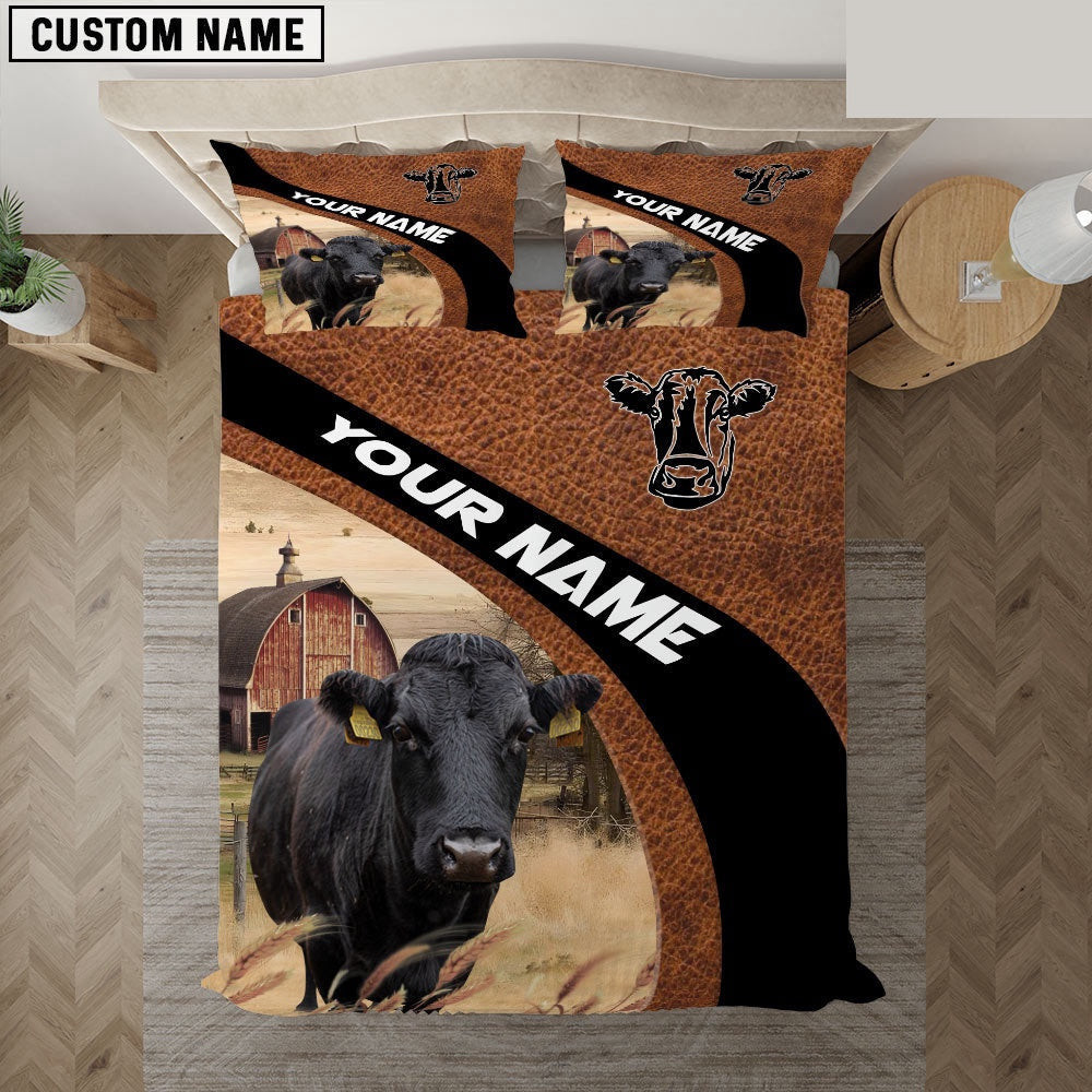 Dexter On The Farm Customized Name Red Barn Bedding Set  Farm Bedding Set Anniversary Gifts