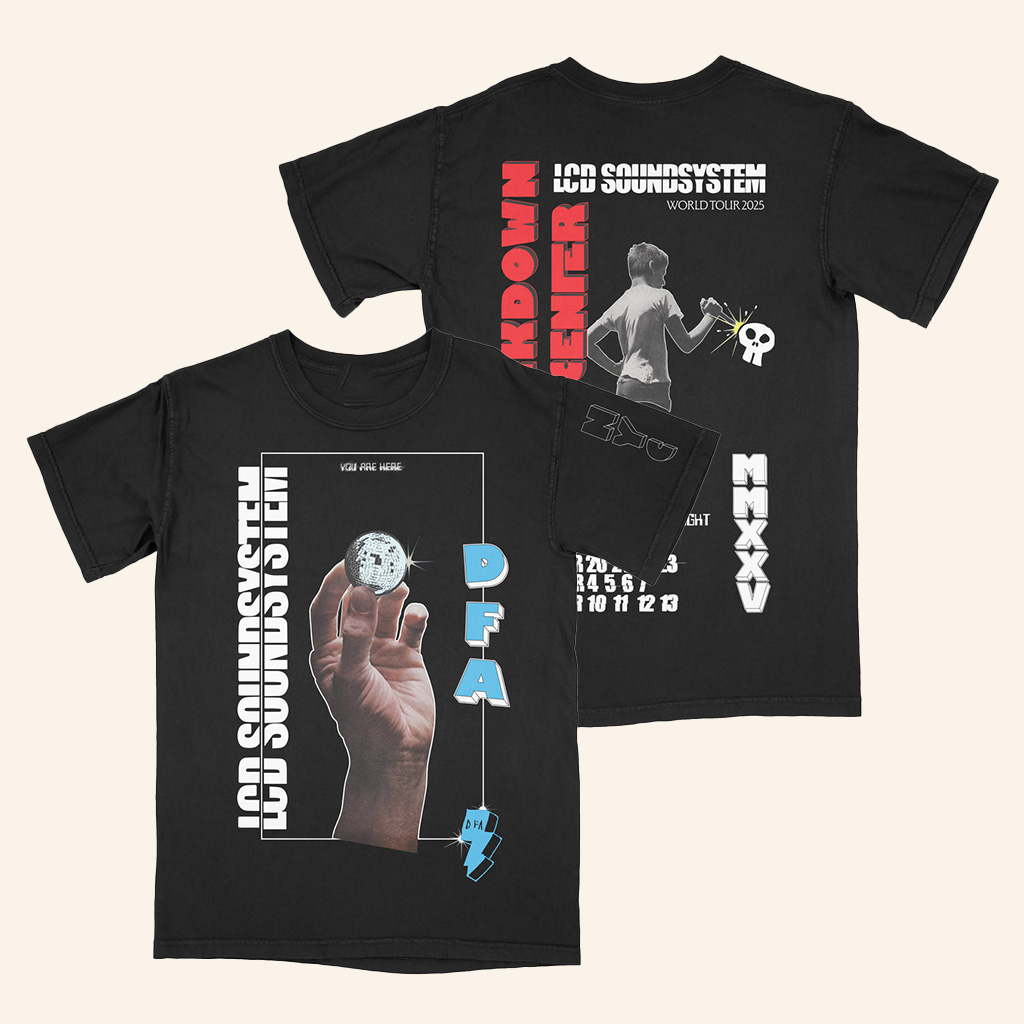 DFA Records Merch LCD Soundsystem Knockdown Center 2025 Black T-Shirt Gifts For Band Lovers