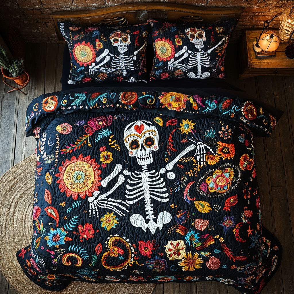Di De Los Muertos Eternal Fiesta Bedding Set Decoration Gift For Friends and Family on Halloween Day