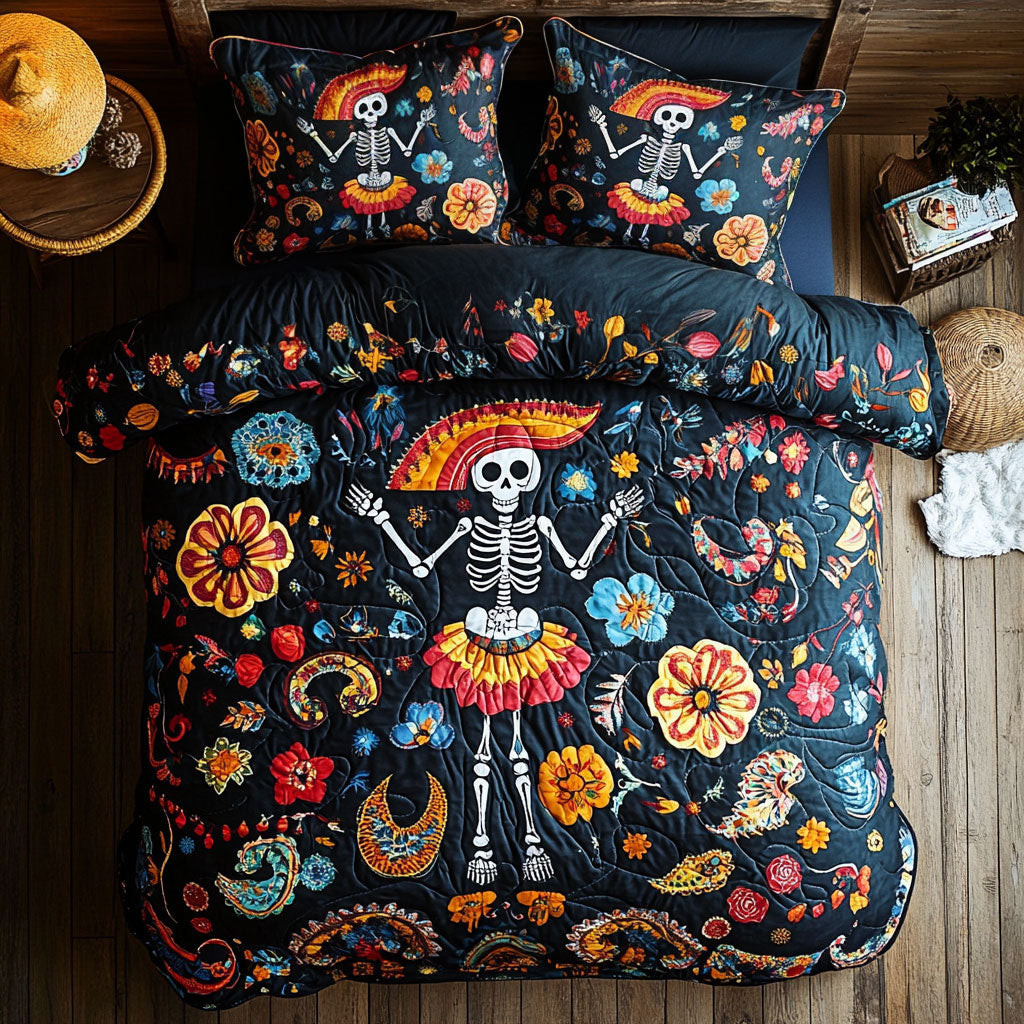 Di De Los Muertos Eternal Fiesta Bedding Set Gift For Friends and Family on Halloween Day