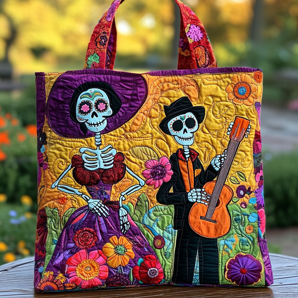 Dia de los Muertos Quilted Tote Bag Things To Get Your Boyfriend For Christmas