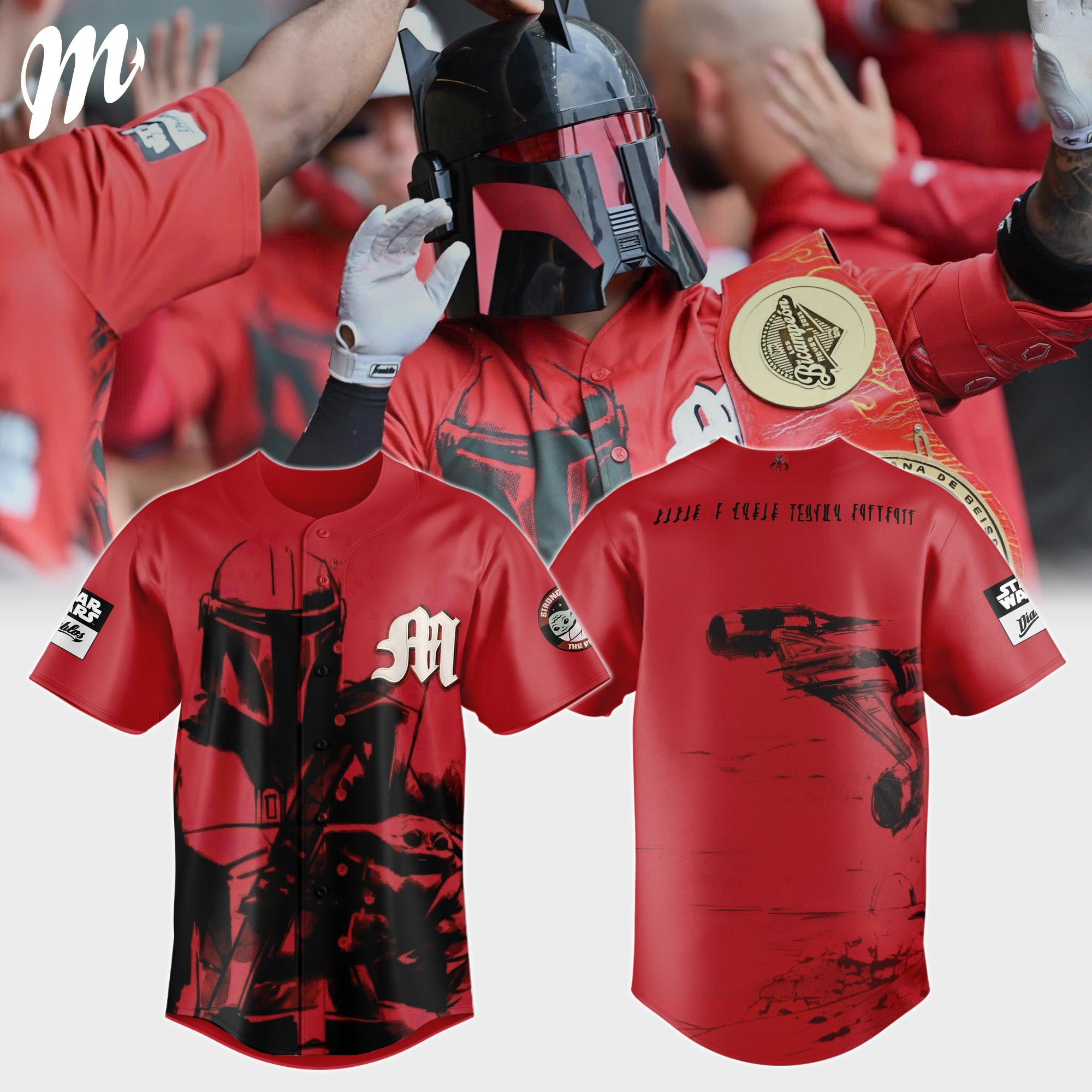 Diablos Rojos Del Mexico x Star Wars Jersey Mexican Baseball League Merch Fan Gear