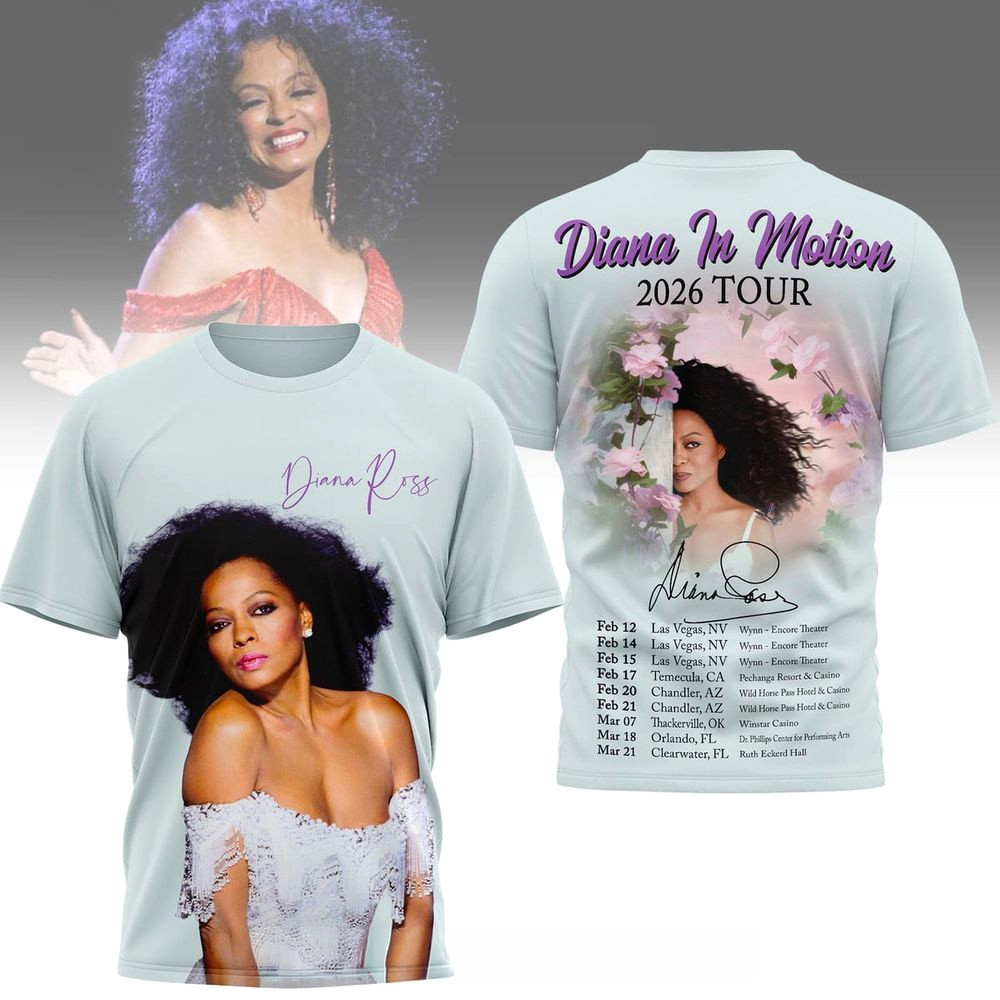 Diana In Motion 2026 Tour T-Shirt Diana Ross Merch Birthday Present For Mom