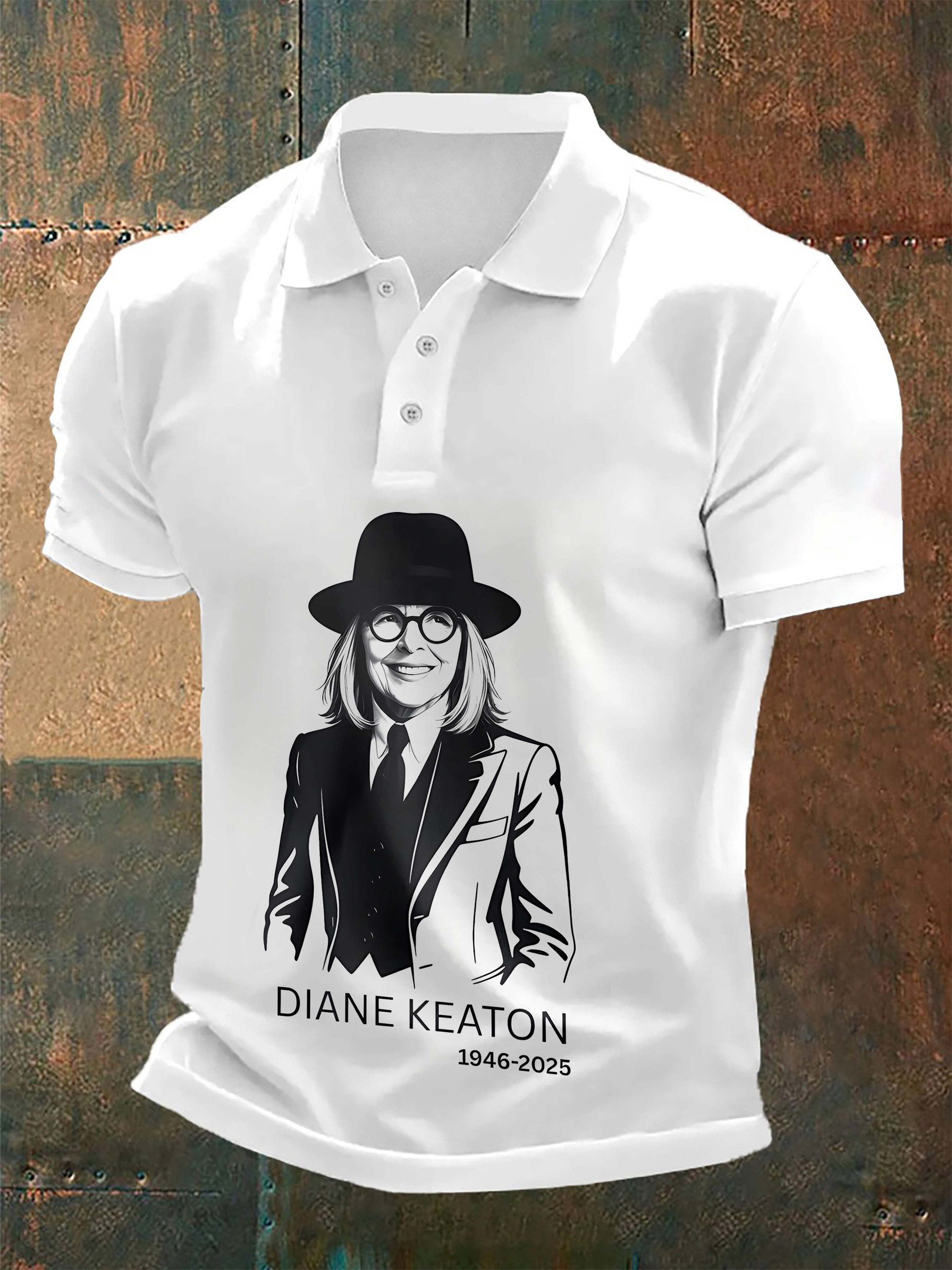 Diane Keaton 1946 2025 Polo Shirt Memorial Apparel Gifts For Hollywood Fans