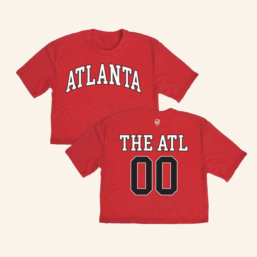 Dick's Sporting Goods Merch Where I'm From Women's Atlanta Red 2 Hit Cropped Shirt Gifts For G'lfriend Dick's Sporting Goods Merch Where I'm From Women's Atlanta Red 2 Hit Cropped Shirt Gifts For G'lfriend