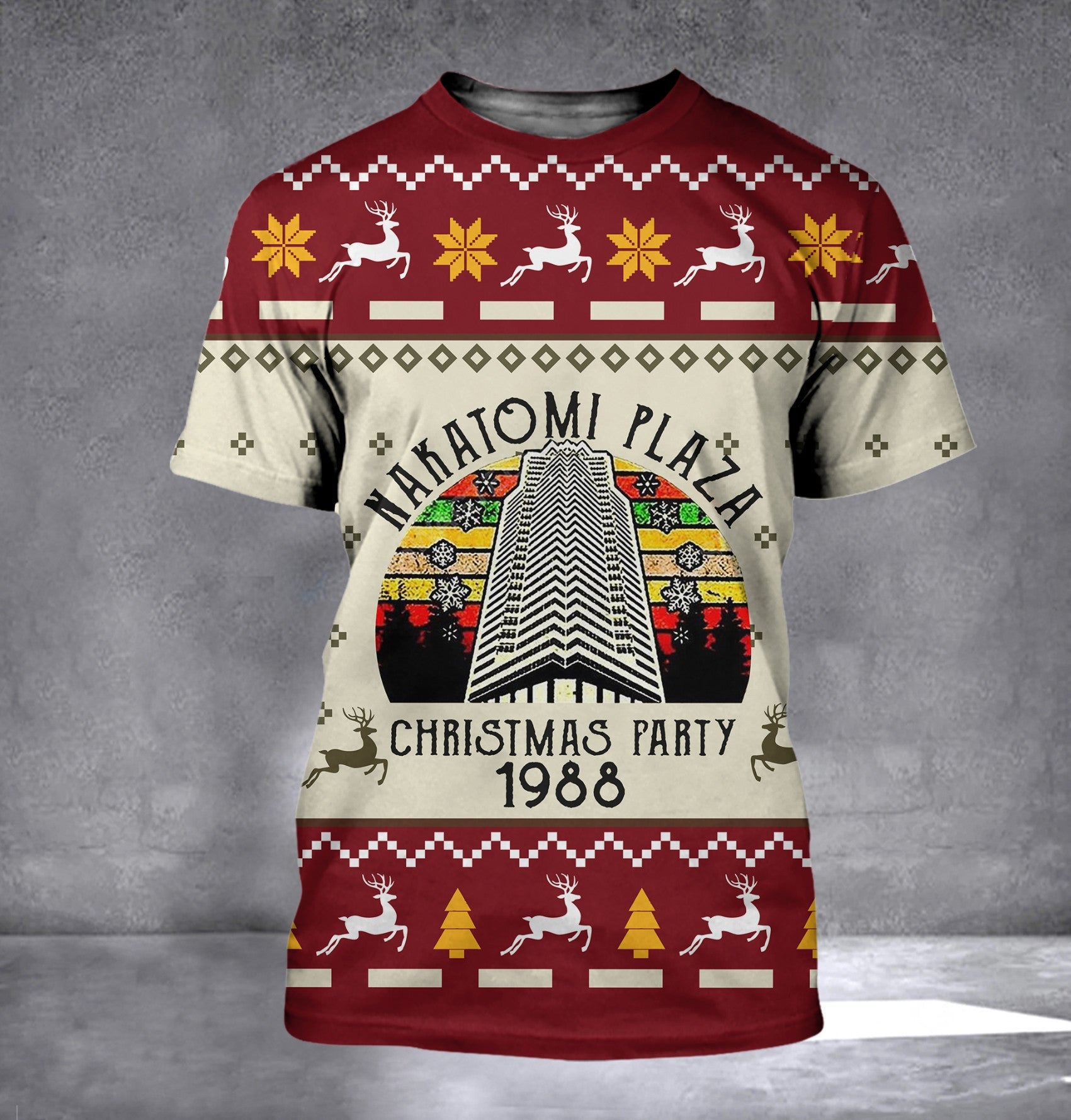 Die Hard Ugly Christmas Sweater Nakatomi Plaza Christmas Party 1988 Sweater Clothing Die Hard Ugly Christmas Sweater Nakatomi Plaza Christmas Party 1988 Sweater Clothing