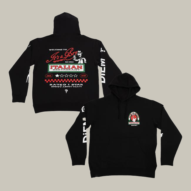 Diemarchive Merch It's A Boy Italian Restaurant Rated 1 Star Hoodie Diemarchive Apparel