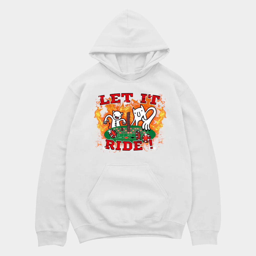 Diemarchive Merch LET IT RIDE Rap Hoodie White Good Gifts For Boyfriend