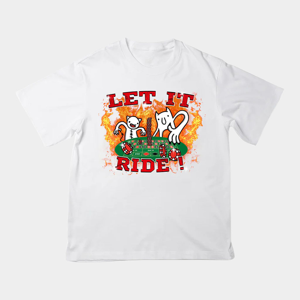 Diemarchive Merch LET IT RIDE Rap T-Shirt White Good Gifts For Daughter