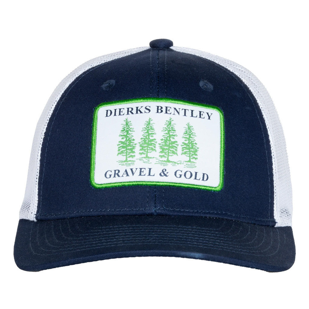Dierks Bentley Merch Tour 2025 Gravel And Gold Embroidered Trucker Hat Gifts For Him