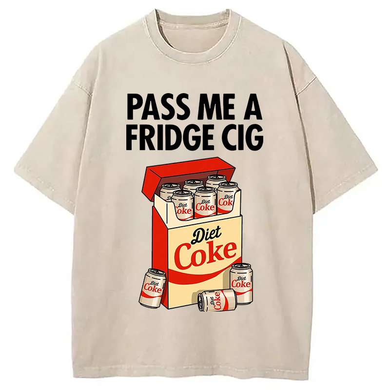 Diet Coke Cigarette Pack Washed T-Shirt Funny Graphic Gift For Friends Gifts For BFF
