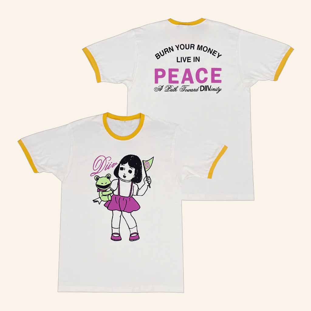 DIIV Merch Burn Your Money Live In Peace Ringer T-Shirt Great Christmas Gifts For Her DIIV Merch Burn Your Money Live In Peace Ringer T-Shirt Great Christmas Gifts For Her