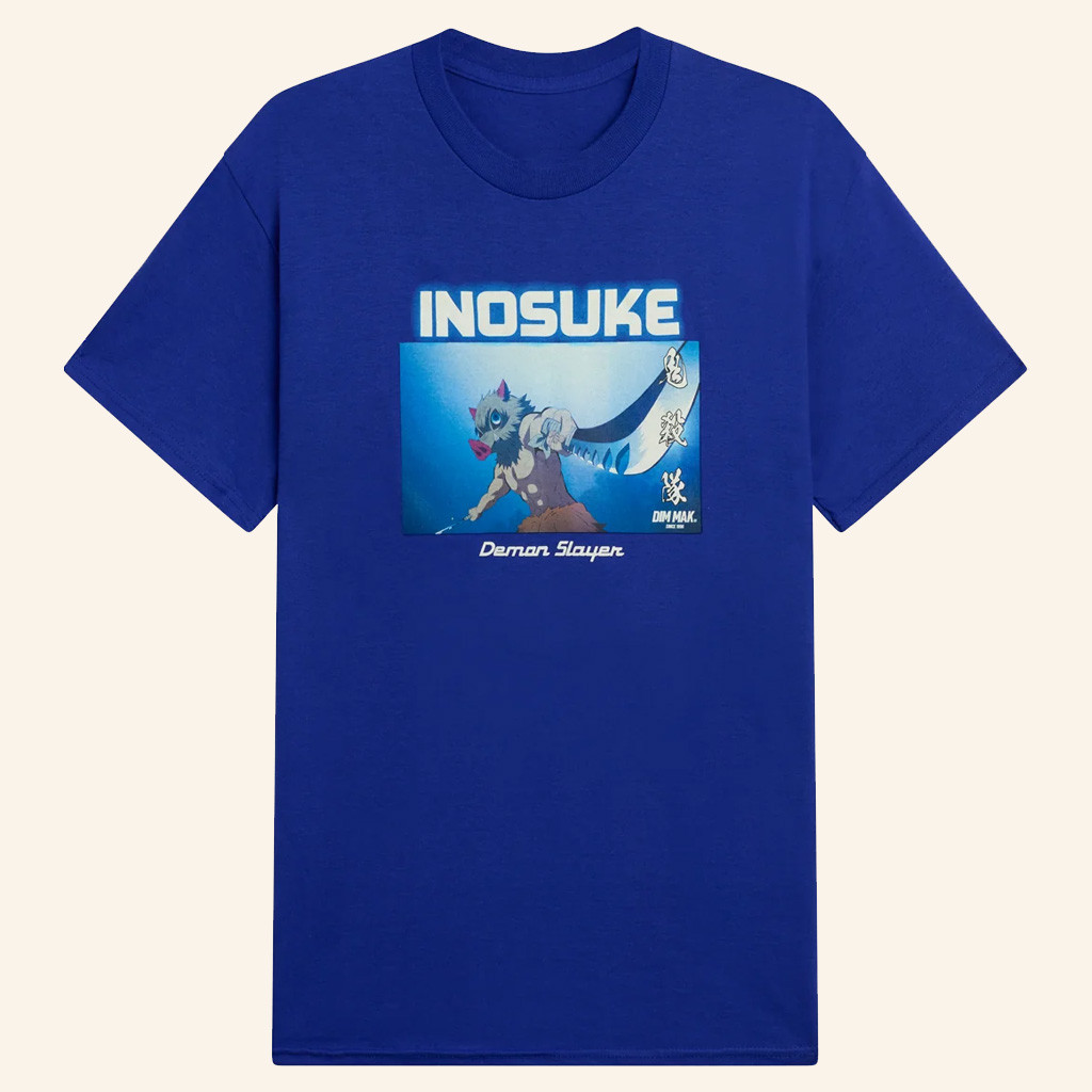 Dim Mak x Demon Slayer Merch Neon Lights Inosuke T-Shirt Gift Ideas For Anime Lovers Dim Mak x Demon Slayer Merch Neon Lights Inosuke T-Shirt Gift Ideas For Anime Lovers