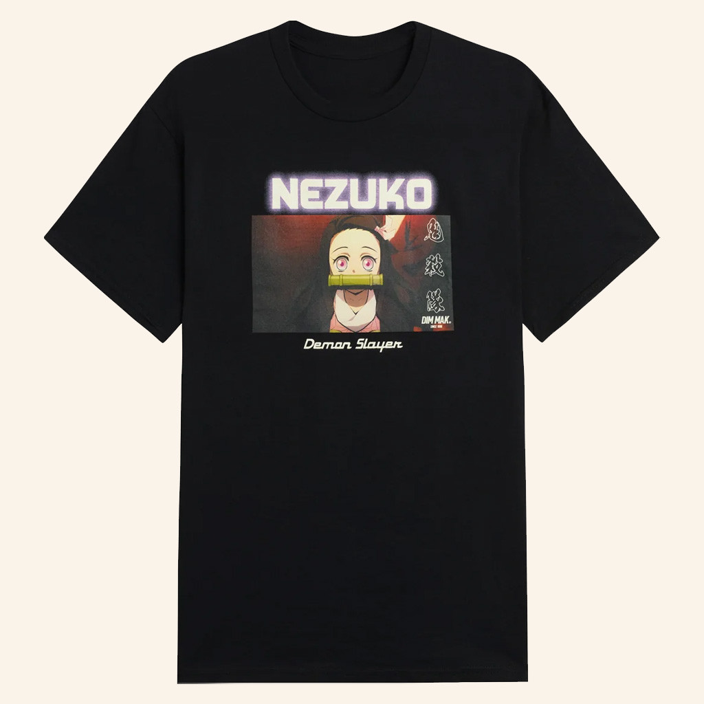 Dim Mak x Demon Slayer Merch Neon Lights Nezuko T-Shirt Great Gifts For Anime Lovers