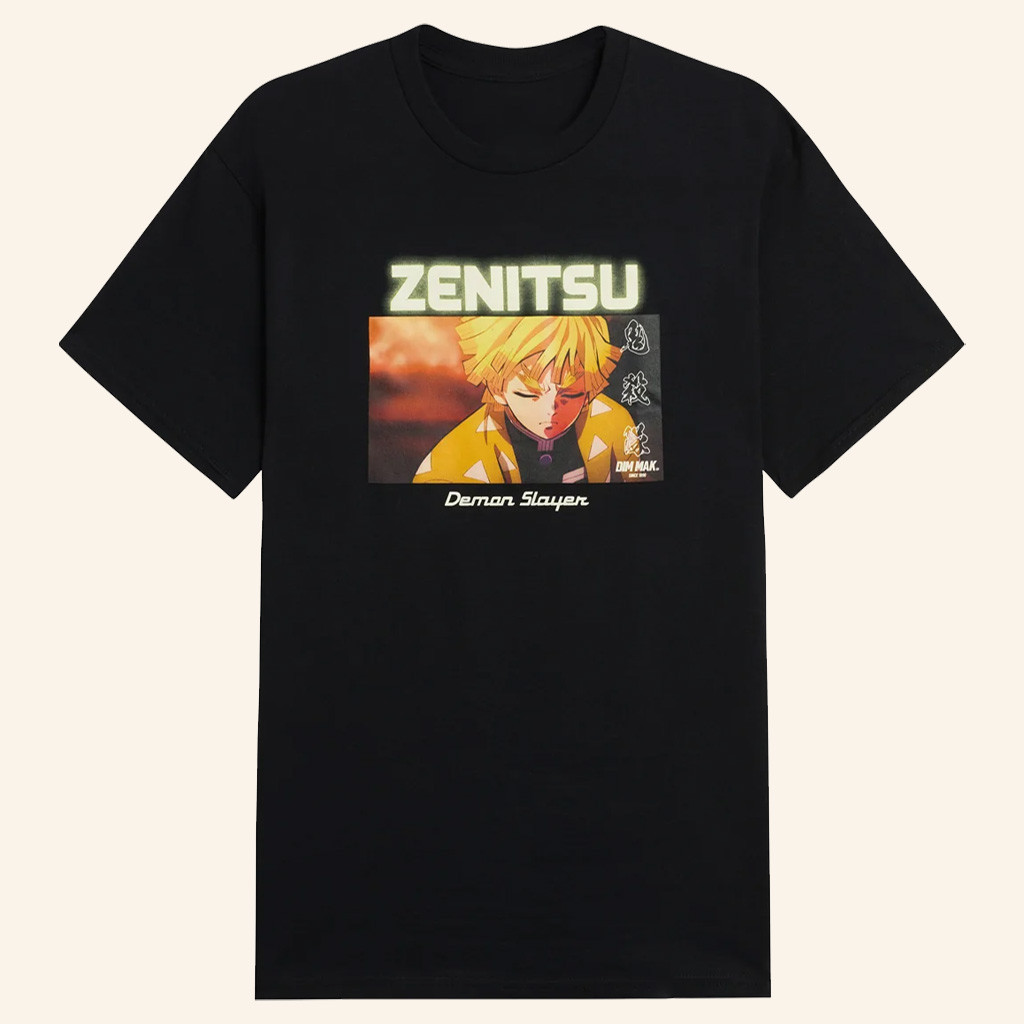Dim Mak x Demon Slayer Merch Neon Lights Zenitsu T-Shirt Gifts For Anime Fans Dim Mak x Demon Slayer Merch Neon Lights Zenitsu T-Shirt Gifts For Anime Fans