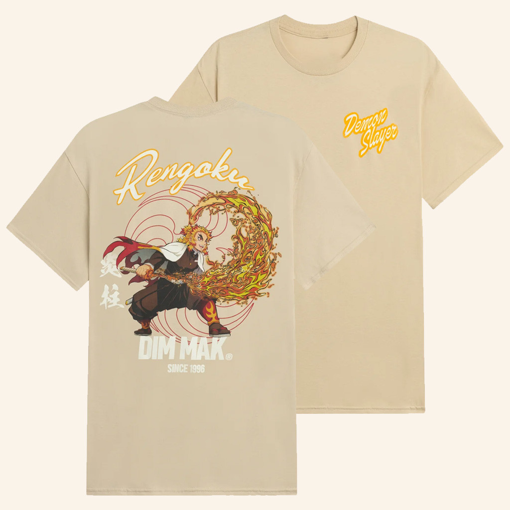Dim Mak x Demon Slayer Merch Rengoku T-Shirt Unique Gifts For Anime Lovers Dim Mak x Demon Slayer Merch Rengoku T-Shirt Unique Gifts For Anime Lovers